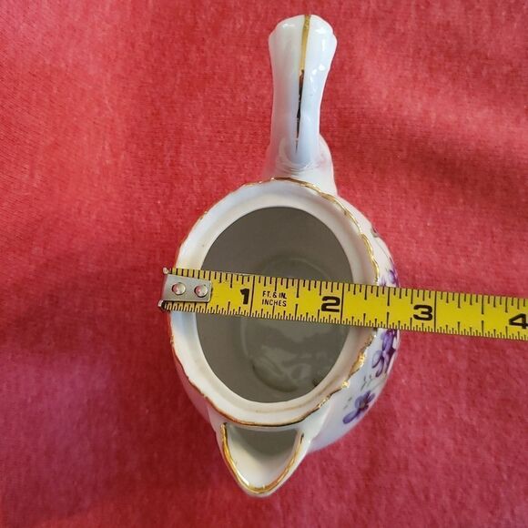 Unique Vintage Floral Design Ucagco China Creamer with Tall Handle - Picture 10 of 11